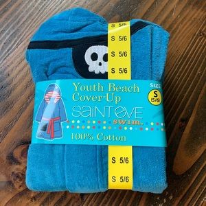 Pirate themed youth size small 5/6 beach cover up..